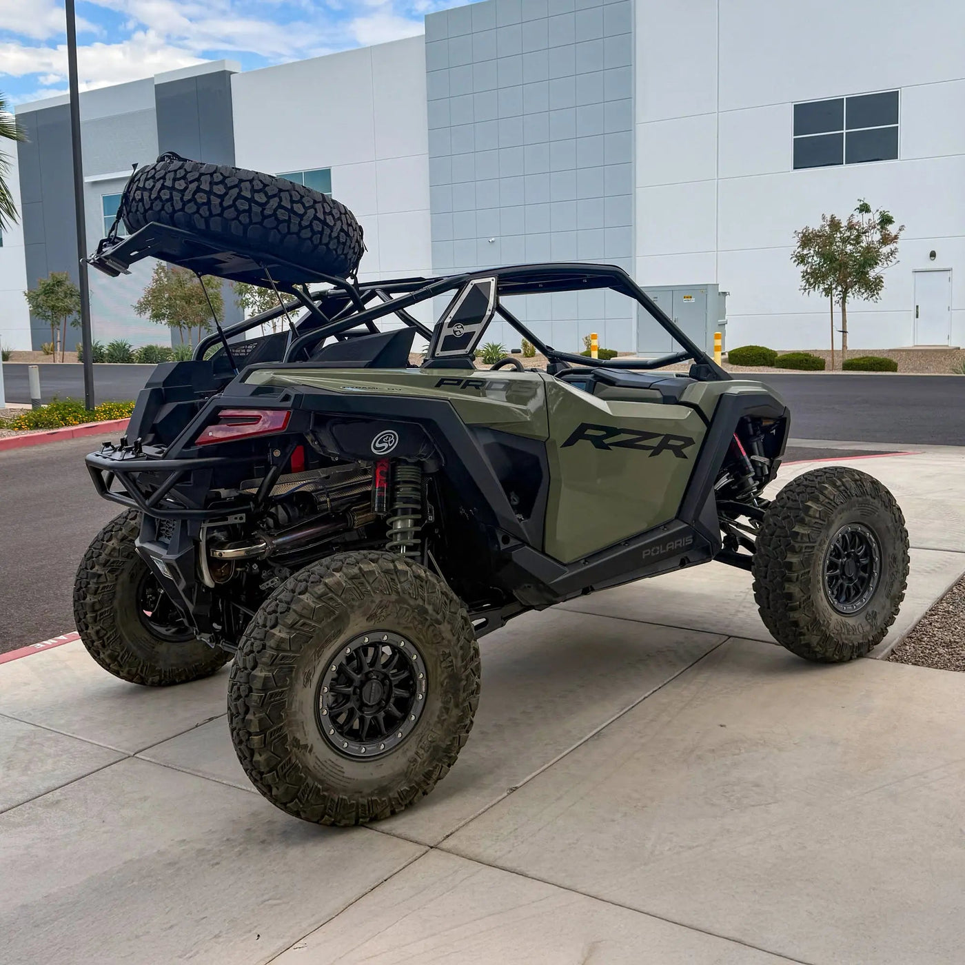 Polaris RZR Pro S/Pro XP/Turbo R X-Plorer Series Spare Tire Carrier Opened