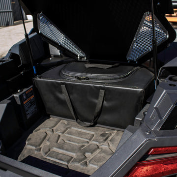 Polaris Pro XP/Pro R/Turbo R Hi-Bred Bed Cooler/Storage Bag Installed