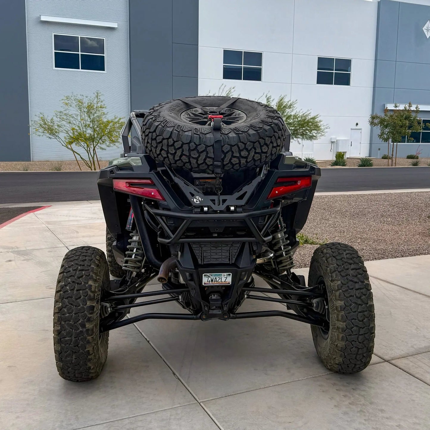 Polaris RZR Pro S/Pro XP/Turbo R X-Plorer Series Spare Tire Carrier Rear View