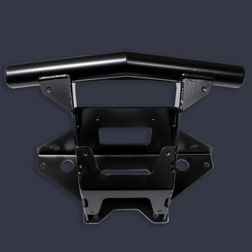 Polaris RZR Pro XP Single Tube Front Bumper with Winch Mount Back View