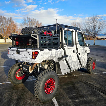 Polaris Ranger XP 1000 X-Plorer Series Bed Rack Spare Tire Extension Rear View
