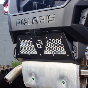 SDR Motorsports Polaris RZR Pro XP/Turbo R Rear Exhaust Grille Cover Angled View