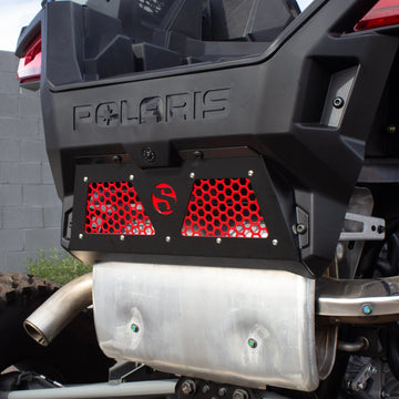 SDR Motorsports Polaris RZR Pro XP/Turbo R Rear Exhaust Grille Cover Red