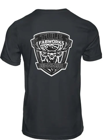 TULE FABWORKS BLACK WITH WHITE LOGO SHIRT