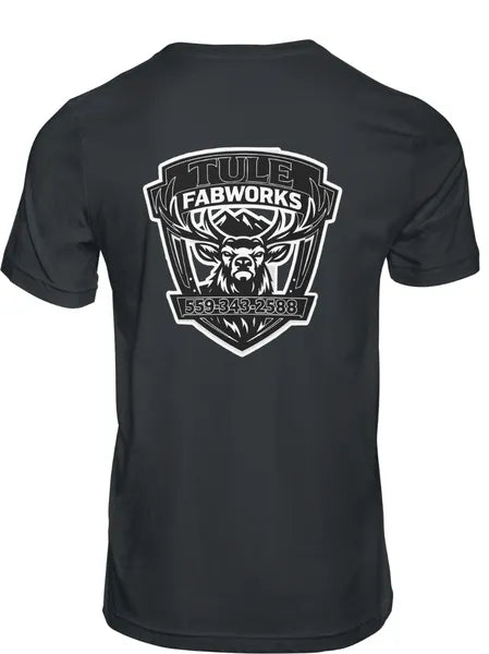 TULE FABWORKS BLACK WITH WHITE LOGO SHIRT