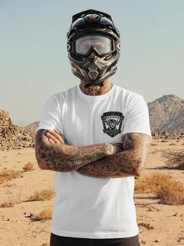 TULE FABWORKS WHITE WITH BLACK LOGO SHIRT