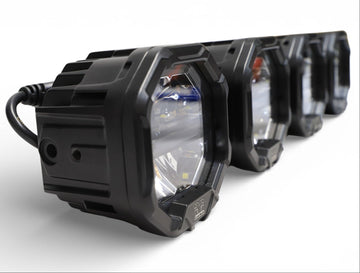 8 Light U-Con Interlocking Off Road LED Pod With Amber or White DRL Running Light