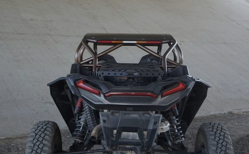 Polaris RZR bronze custom cage rear finished build view