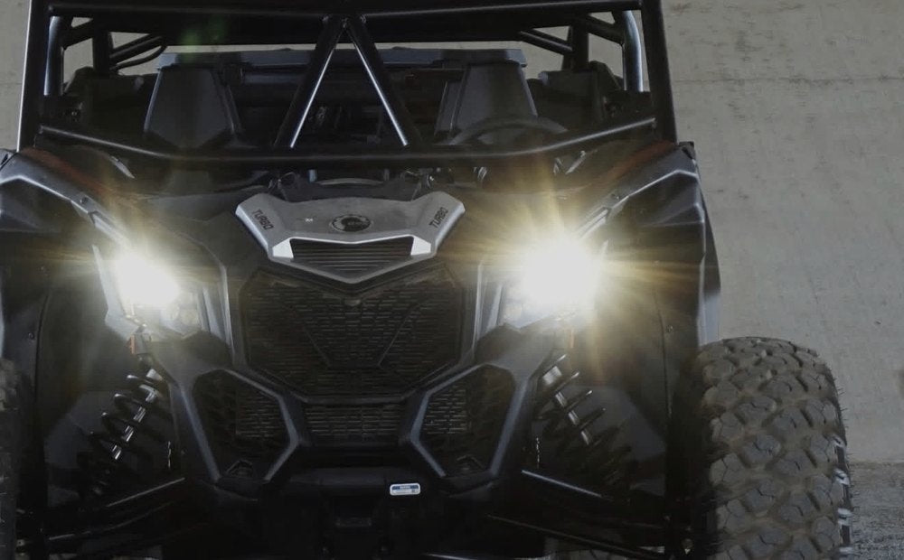 Can-Am Maverick front cage and lighting build