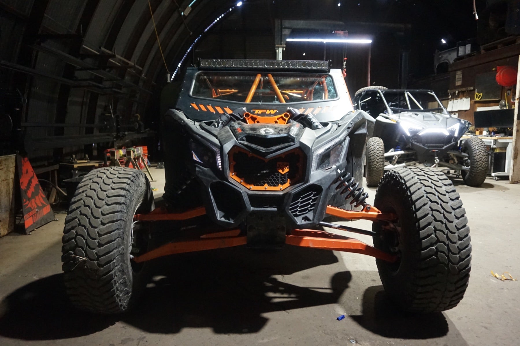 Can-Am Maverick X3 custom UTV roll cage front view