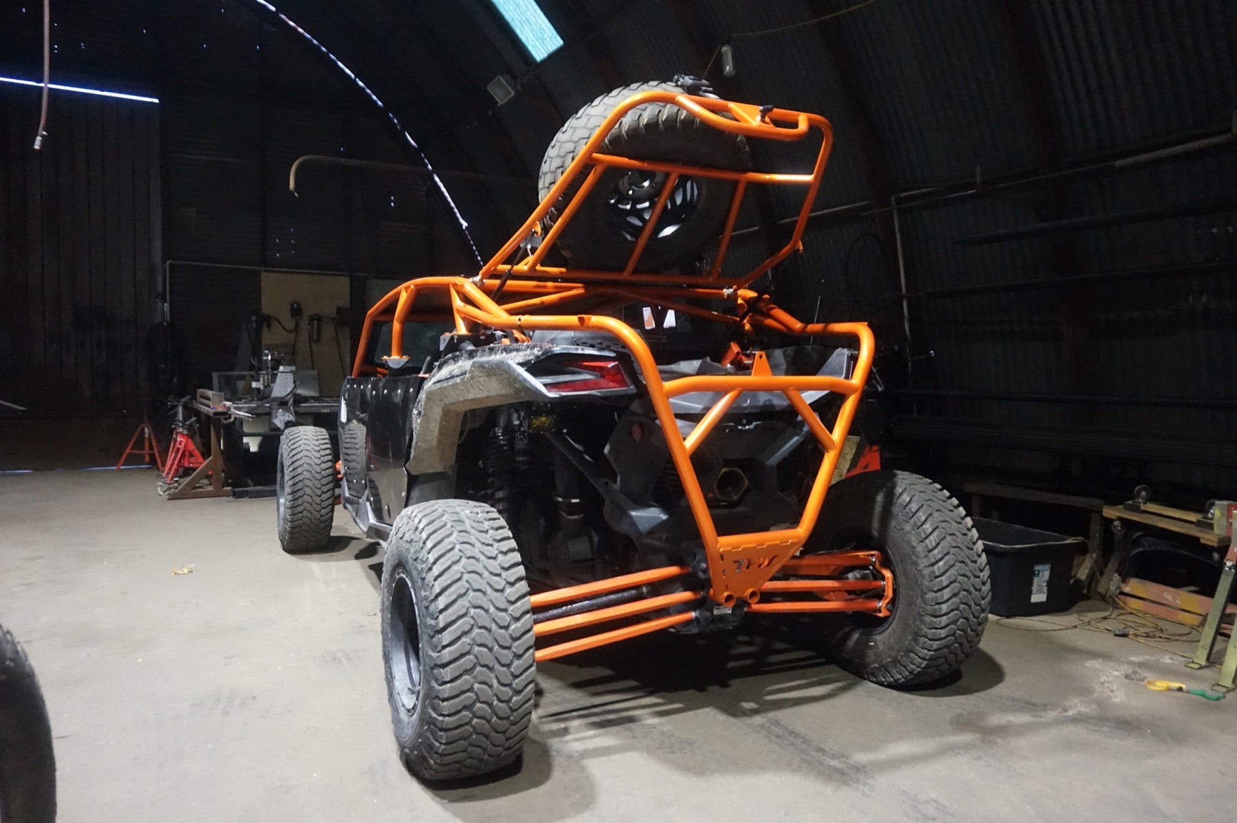 Can-Am Maverick X3 rear cage fabrication detail