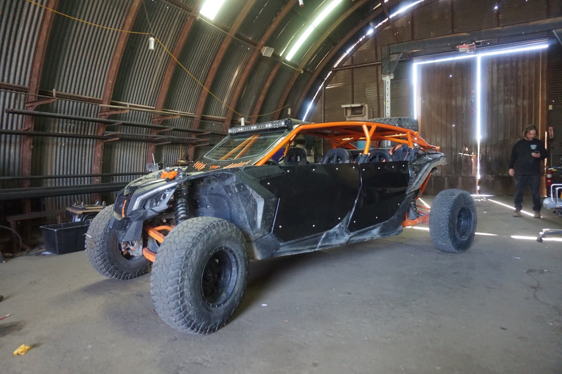 Can-Am Maverick X3 custom cage finished build in the shop