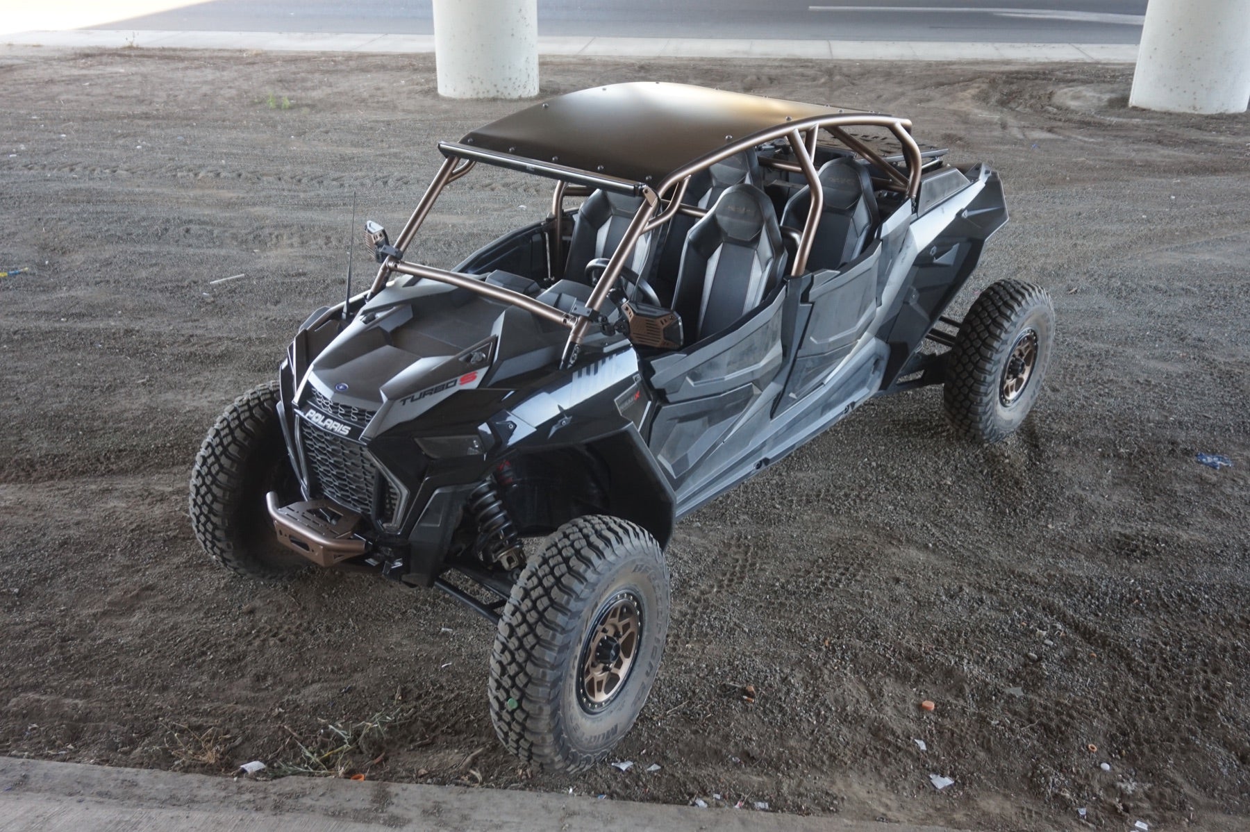 Polaris RZR bronze custom cage finished build angle